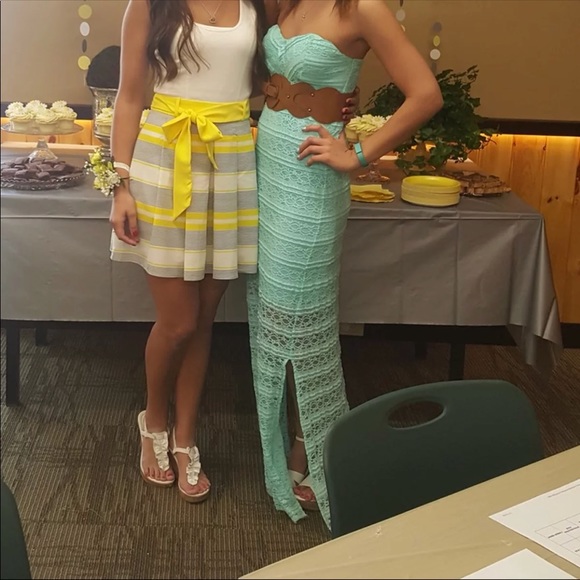 Vanity Dresses & Skirts - Crochet Strapless Maxi Dress